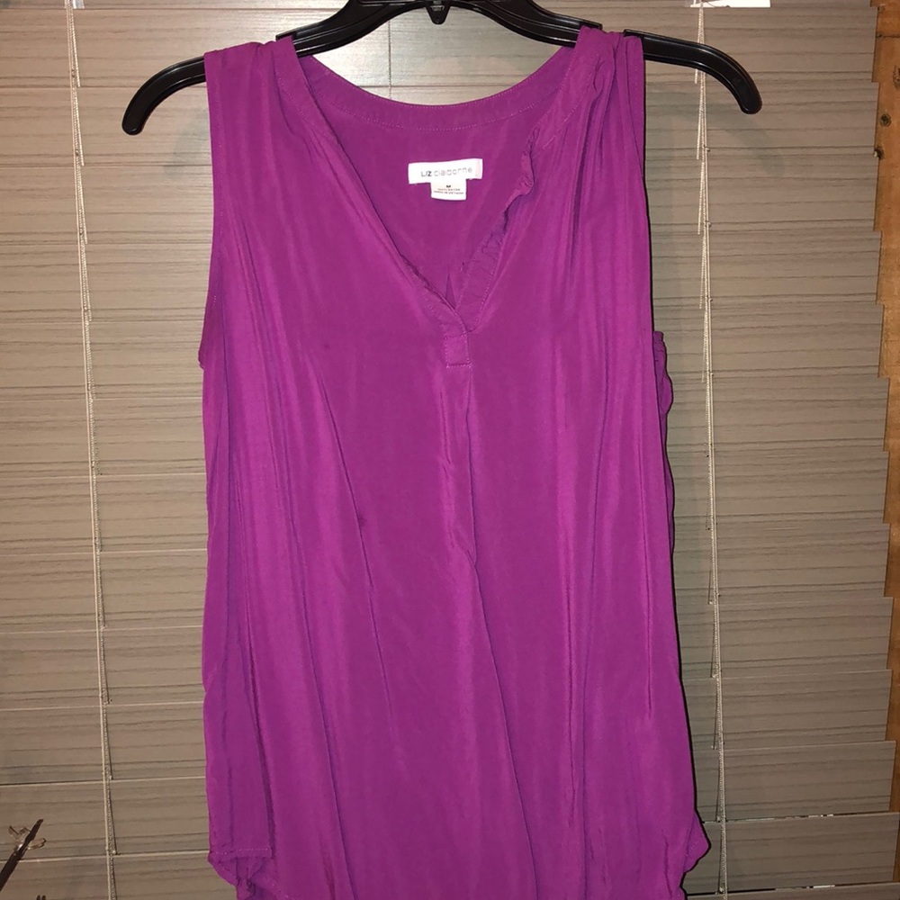 Liz Claiborne purple sleeveless shirt